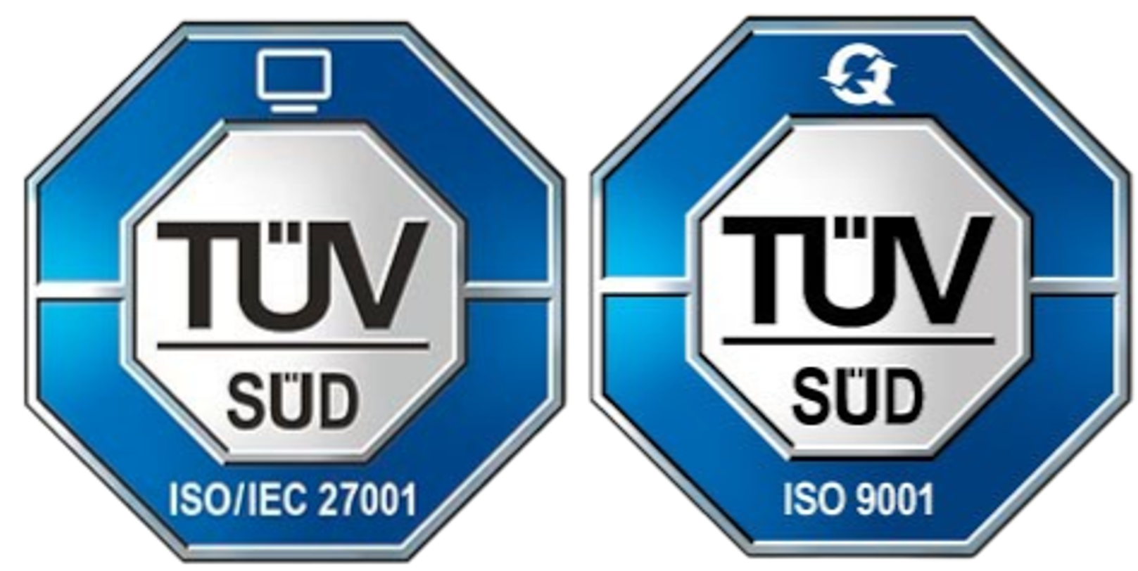 TÜV SÜD – ISO 9001 & ISO/IEC 27001 Certified